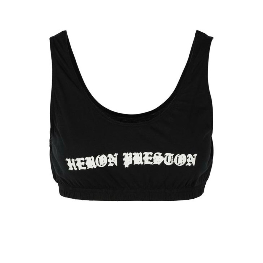 Heron Preston Black & White Logo Sports Bra